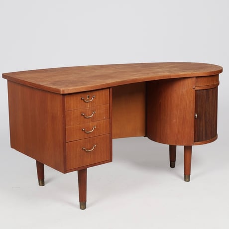 【Vintage】Model 54 Kidiny Desk Teak  By Kai Kristiansen (5)