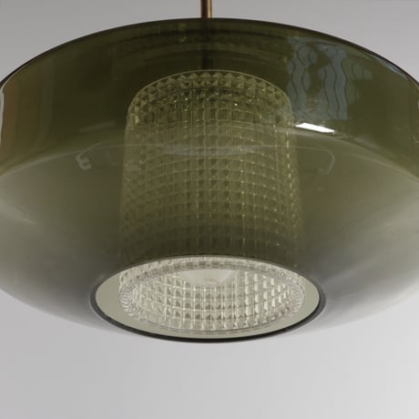 【Vintage】Carl Fagerlund Orrefors Corona Pendant Lamp Model 1493 1950s Original Vintage