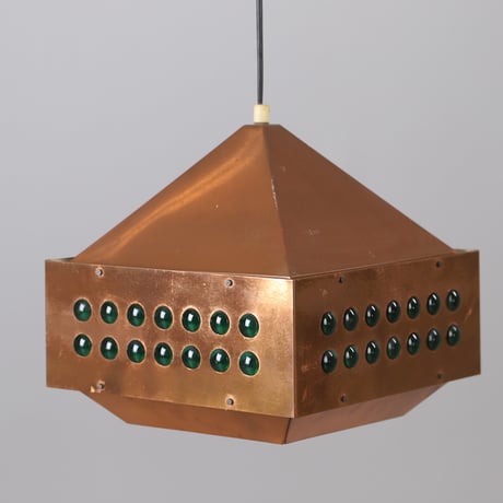 Copper Square pendant lamp by Hans-Agne Jakobsson