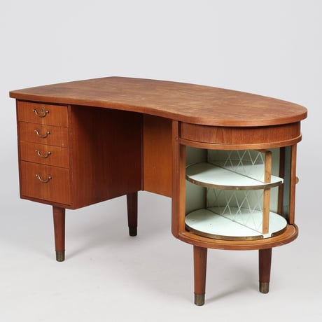 【Vintage】Model 54 Kidiny Desk Teak  By Kai Kristiansen (5)