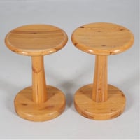 【Vintage】Danish Pine Wooden Stool — Designed by Rainer Daumiller