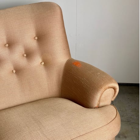 【Vintage】"Hammakväll" 3-seater Sofa (Double Cushion) — Designed by Carl Malmsten for O.H. Sjögren —