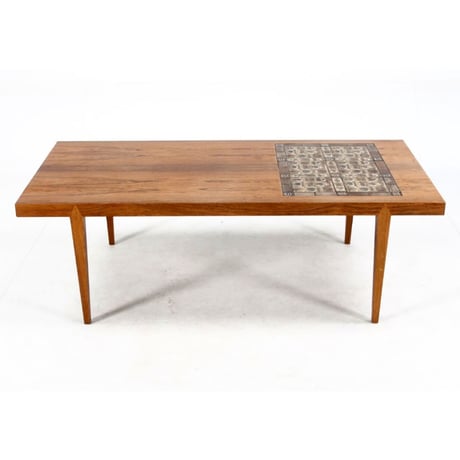 Vintage】タイルトップ コーヒーテーブル（Lサイズ） — Royal Copenhagen "BACA" (by Nils Thorsson) × Haslev Møbler