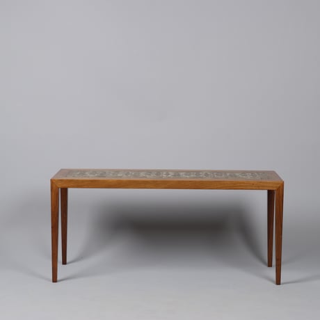 【Vintage】タイルトップ コンソールテーブル — Royal Copenhagen "BACA" (by Nils Thorsson) × Haslev Møbler