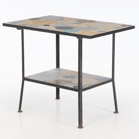 【Vintage】Tue Poulsen Ceramic Tile Console Table / Black Steel Frame