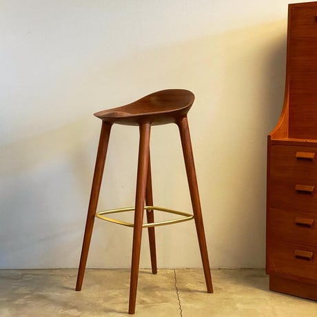 【受注生産品】BAR | High Stool ウォールナット＆真鍮