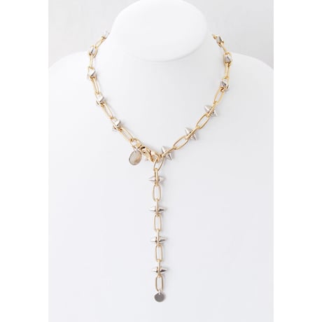 SPIKE & chain choker necklace