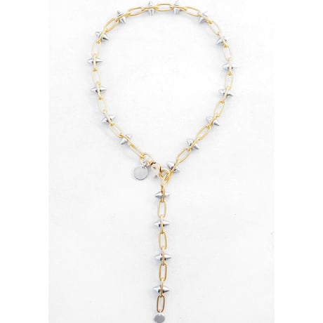 SPIKE & chain choker necklace