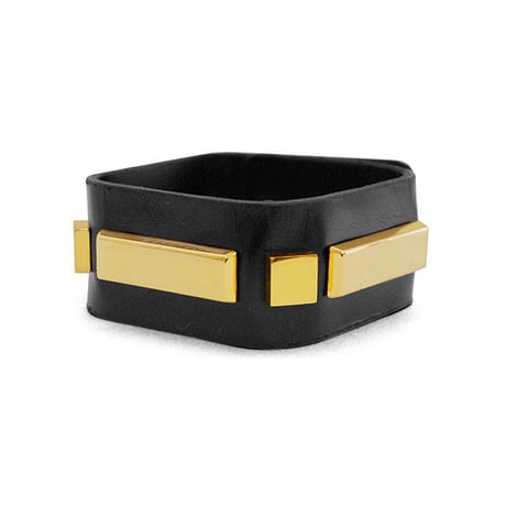 SQUARE shape leather bracelet