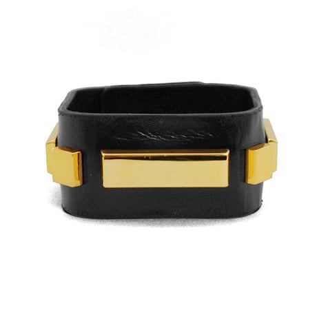 SQUARE shape leather bracelet
