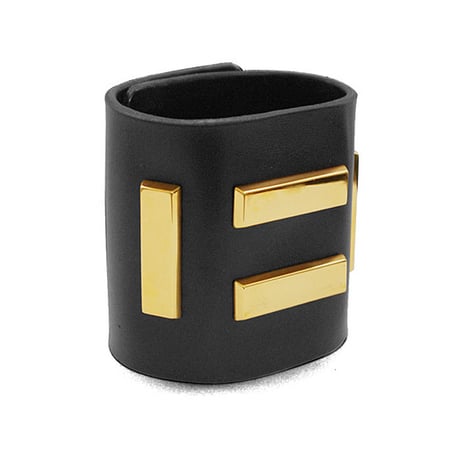 4 SQUARES long leather bracelet