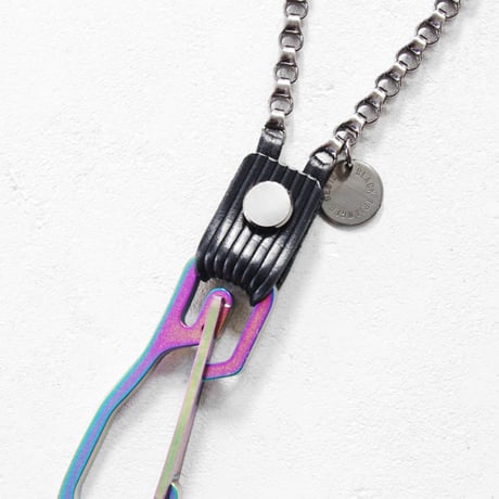 INDUSTRIAL CHAIN & leather neck holder