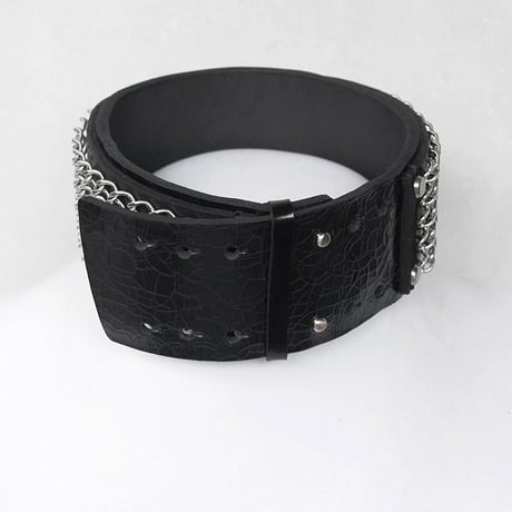 CHAIN FENCE & leather choker