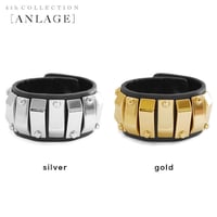 METAL plate leather bracelet
