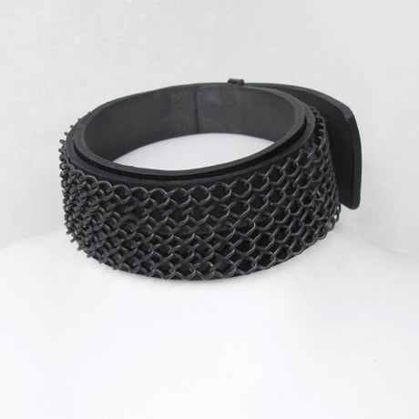 CHAIN FENCE & leather choker