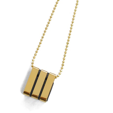 3 BARS long chain necklace