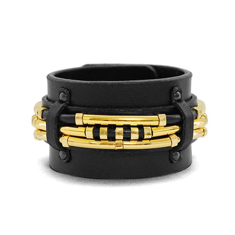 LAYERED TUBE leather bracelet