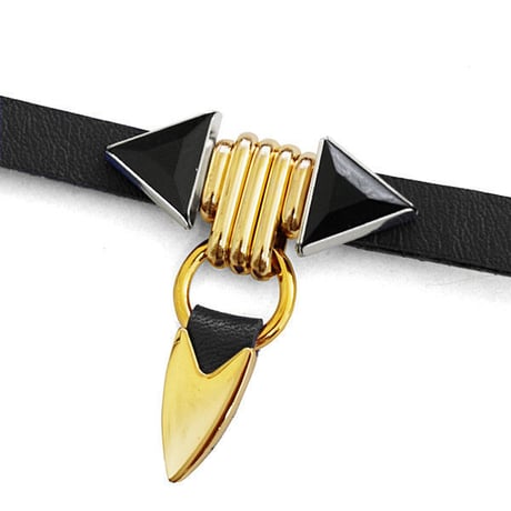 TUSK jewel choker (black × black)