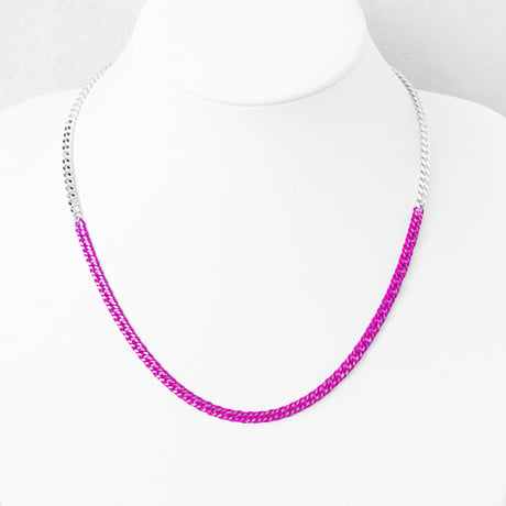 BI COLOR chain short necklace