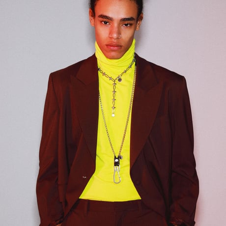 INDUSTRIAL CHAIN & leather neck holder