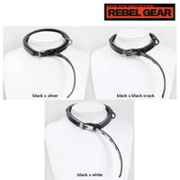 LAYERED leather long belt choker