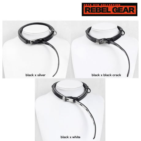 LAYERED leather long belt choker
