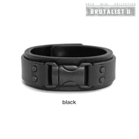 FASTEX buckle leather bracelet(black)