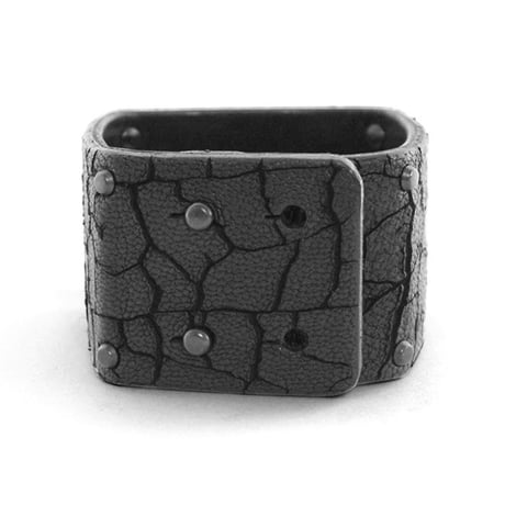 BRUTALIST square leather bracelet
