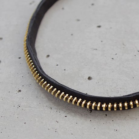 ZIP CHAIN leather choker