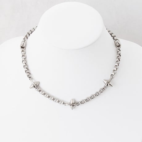 SPIKE & industrial chain short necklace