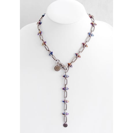 SPIKE & chain choker necklace