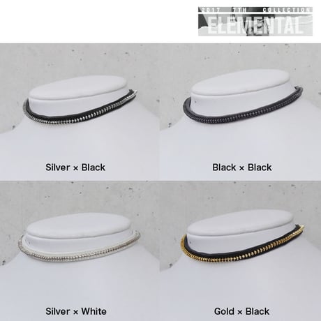 ZIP CHAIN leather choker