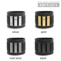 3 BARS long leather bracelet