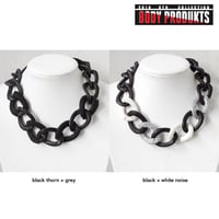WRAPPED LEATHER big chain necklace