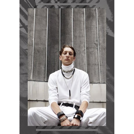 TRIPLICATE square ring leather bracelet