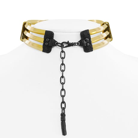 TRIPLICATE metal tube choker