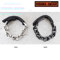 BIG CHAIN & leather bracelet