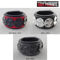 CIRCLE PLATE leather bracelet