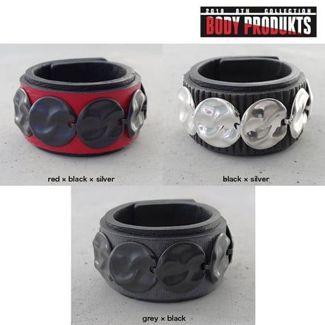 CIRCLE PLATE leather bracelet