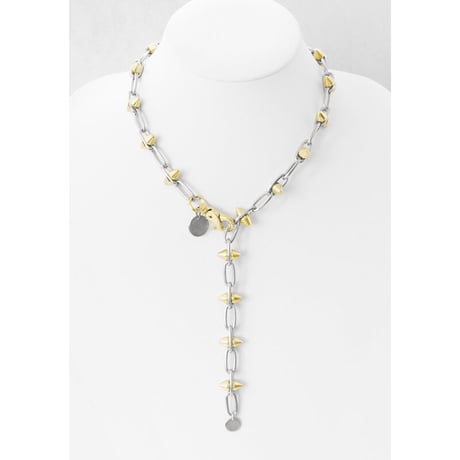 SPIKE & chain choker necklace