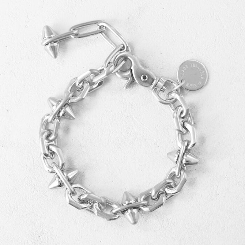 SPIKE & oval chain bracelet | BLACK TRIANGLE DE SPIKE & oval chain bracelet | BLACK TRIANGLE DE
