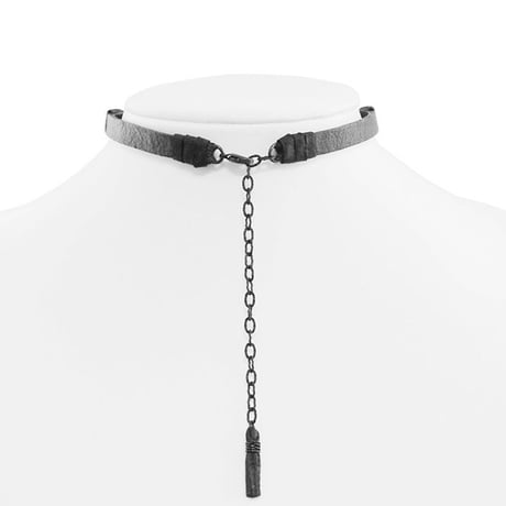 METAL BITS leather choker