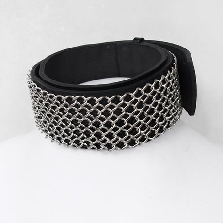 CHAIN FENCE & leather choker