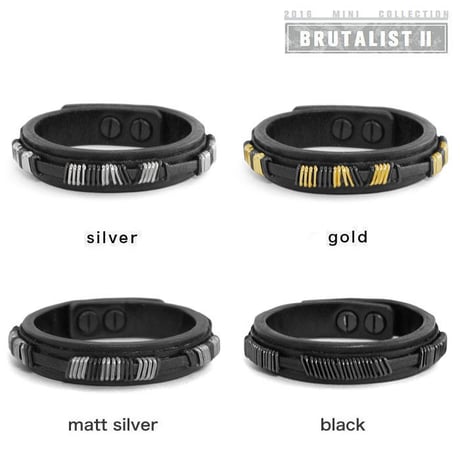 METAL BITS leather bracelet