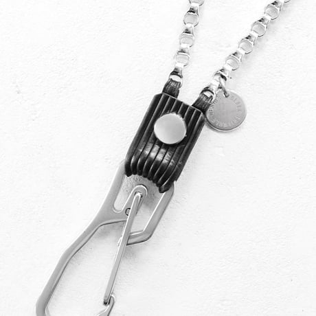 INDUSTRIAL CHAIN & leather neck holder