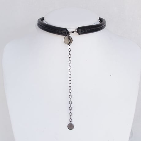 DOUBLE leather choker
