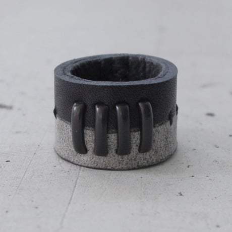 BI COLOR 4 bars leather ring