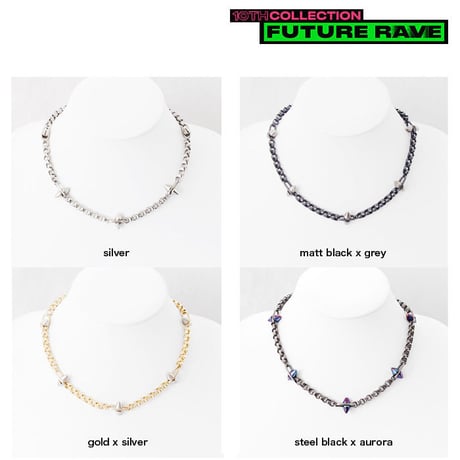 SPIKE & industrial chain short necklace