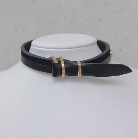 BI COLOR leather D choker