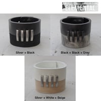 BI COLOR 4bars leather bracelet